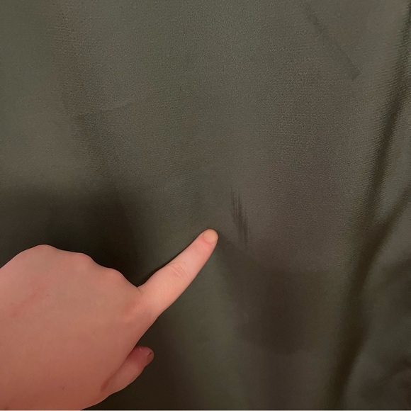 Azazie Linia Eucalyptus Mermaid Pleated Stretch Satin Dress Evening Gown Size 14 - Picture 12 of 14